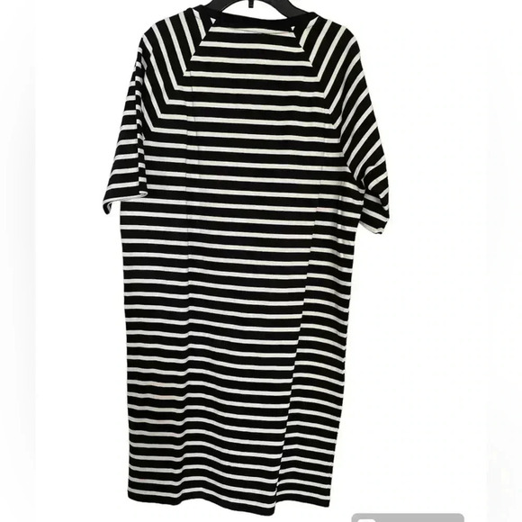 Lauren by Ralph Lauren black and white T-shirt dress sz  M - Picture 4 of 5